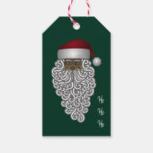 Afro-Amerikaans Zwart Kerstman Groen Kerstmis Cadeaulabel (Voorkant)