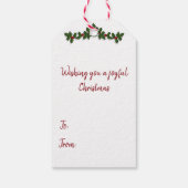 Afro-Amerikaans Zwart Kerstman Groen Kerstmis Cadeaulabel (Achterkant)