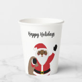 Afro-Amerikaans Zwart Sinterklaas Papier Cups Papieren Bekers (Achterkant)