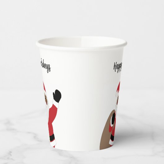 Afro-Amerikaans Zwart Sinterklaas Papier Cups Papieren Bekers (Links)
