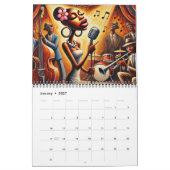 Afro-Amerikaanse 2025 Muur Kalender Voel de Muziek (Jan 2027)