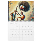 Afro-Amerikaanse 2025 Muur Kalender Voel de Muziek (Feb 2027)