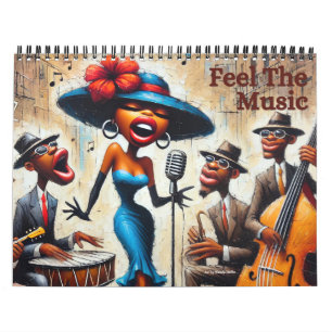 Afro-Amerikaanse 2027 Muurkalender Voel de Muziek Kalender