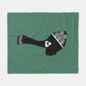 Afro-Amerikaanse abstracte vrouw profiel Fleece Deken (Voorkant (Horizontaal))