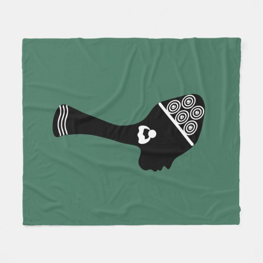 Afro-Amerikaanse abstracte vrouw profiel Fleece Deken (Voorkant (Horizontaal))