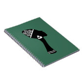 Afro-Amerikaanse abstracte vrouw profiel Notitieboek (Rechterzijde)