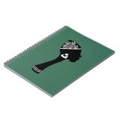 Afro-Amerikaanse abstracte vrouw profiel Notitieboek (Linkerzijde)