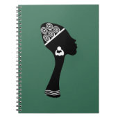 Afro-Amerikaanse abstracte vrouw profiel Notitieboek (Voorkant)