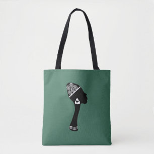 Afro-Amerikaanse abstracte vrouw profiel Tote Bag