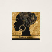 Afro-Amerikaanse Afro Hair Braider Visitekaartje (Voorkant)