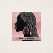 Afro-Amerikaanse Afro Hair Braider Visitekaartje (Voorkant)