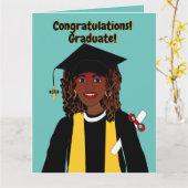 Afro-Amerikaanse afstuderen 2026 Kaart (Gele Bloem)