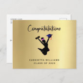 Afro-Amerikaanse Afstuderen Save the Date Aankondigingskaart (Voorkant / Achterkant)