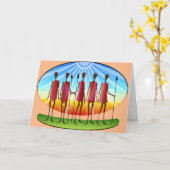 Afro-Amerikaanse All Occasion Wenskaart Kaart (Gele Bloem)