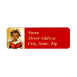 Afro-Amerikaanse Angel Christmas Mailing Etiket<br><div class="desc">Afrikaans Amerikaans Angel Kerstmis Mailing Label</div>