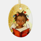  Afro-Amerikaanse Angel Christmas Ornament (Achterkant)