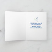 Afro-Amerikaanse Angel en Peace Dove Kerstmis Kaart (Binnen)