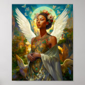 Afro-Amerikaanse Angel Goddess Fantasy Art Poster (Voorkant)