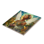 Afro-Amerikaanse Angel Goddess Fantasy Art Tegeltje (Zijkant)