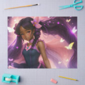 Afro-Amerikaanse anime zwart meisje Tissuepapier (Craft)