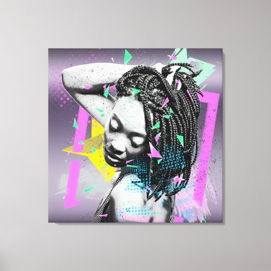 Afro-Amerikaanse Art Deco Canvas Afdruk (Voorkant)