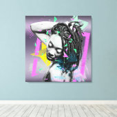 Afro-Amerikaanse Art Deco Canvas Afdruk (Insitu (Houten vloer))