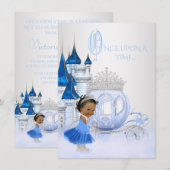 Afro-Amerikaanse Assepoester Prinses Verjaardag Kaart (Voorkant / Achterkant)