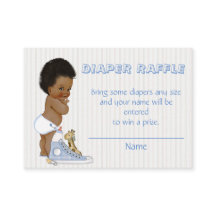 Afro-Amerikaanse Baby Boy Luier Raffle Ticket