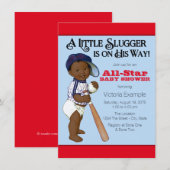 Afro-Amerikaanse Baby Boy Shower Kaart (Voorkant / Achterkant)