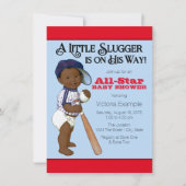 Afro-Amerikaanse Baby Boy Shower Kaart (Voorkant)