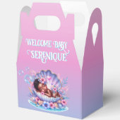 Afro-Amerikaanse Baby Girl in Seashell Pastel Bedankdoosjes (Open)