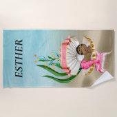 Afro-Amerikaanse Baby Girl Strandlaken (Voorkant)