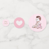 Afro-Amerikaanse Baby Meisje Baby shower Confetti (Voorkanten)