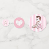 Afro-Amerikaanse Baby Meisje Baby shower Confetti (Achterkanten)