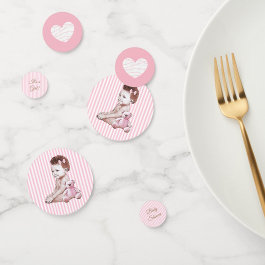 Afro-Amerikaanse Baby Meisje Baby shower Confetti (Groep)