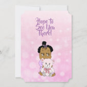 Afro-Amerikaanse Baby Meisje Baby Shower Kaart (Achterkant)