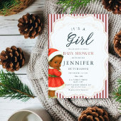 Afro-Amerikaanse Baby Meisje Xmas Shower Kaart