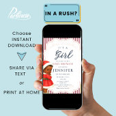 Afro-Amerikaanse Baby Meisje Xmas Shower Kaart