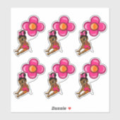 Afro-Amerikaanse Baby Meisjes Sticker (Vel)