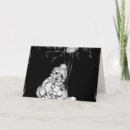 Afro-Amerikaanse baby met bellen en slingers Kaart