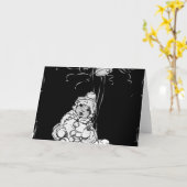 Afro-Amerikaanse baby met bellen en slingers Kaart (Gele Bloem)