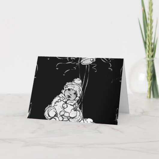 Afro-Amerikaanse baby met bellen en slingers Kaart (Voorkant)