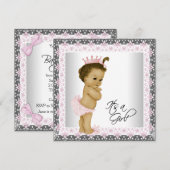 Afro-Amerikaanse baby shower Kaart (Voorkant / Achterkant)