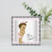 Afro-Amerikaanse baby shower Kaart (Staand voorkant)