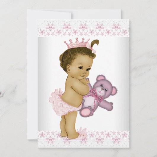 Afro-Amerikaanse Baby Shower Kaart (Voorkant)
