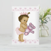 Afro-Amerikaanse Baby Shower Kaart (Staand voorkant)