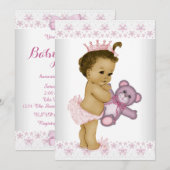 Afro-Amerikaanse Baby Shower Kaart (Voorkant / Achterkant)