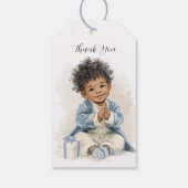 Afro-Amerikaanse babyjongen Cadeaulabel (Achterkant)