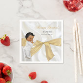 Afro-Amerikaanse babyjongen doop kerstdop Servetten (Insitu)