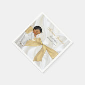 Afro-Amerikaanse babyjongen doop kerstdop Servetten (Hoek)
